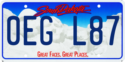 SD license plate 0EGL87