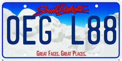 SD license plate 0EGL88