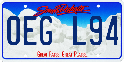 SD license plate 0EGL94