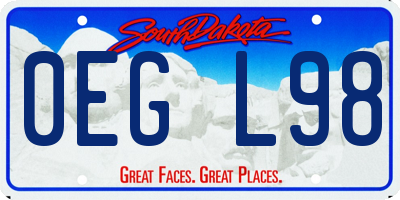 SD license plate 0EGL98