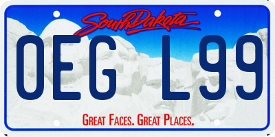 SD license plate 0EGL99