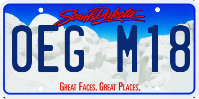 SD license plate 0EGM18