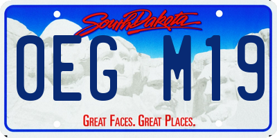 SD license plate 0EGM19