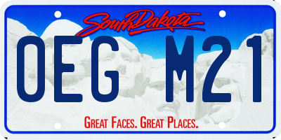 SD license plate 0EGM21
