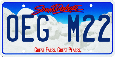 SD license plate 0EGM22