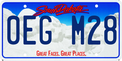 SD license plate 0EGM28