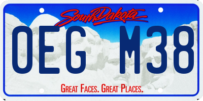 SD license plate 0EGM38