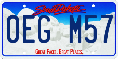 SD license plate 0EGM57
