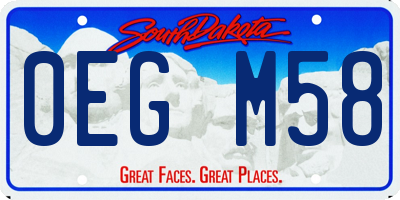 SD license plate 0EGM58
