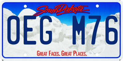 SD license plate 0EGM76