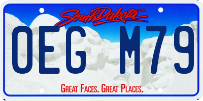 SD license plate 0EGM79