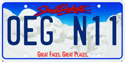 SD license plate 0EGN11