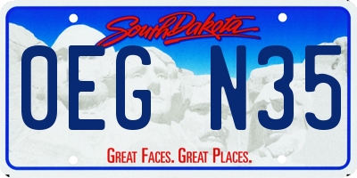 SD license plate 0EGN35