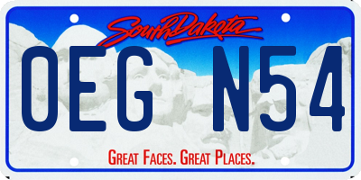 SD license plate 0EGN54