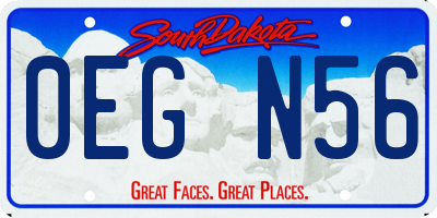 SD license plate 0EGN56