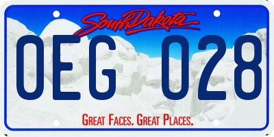 SD license plate 0EGO28