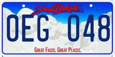 SD license plate 0EGO48
