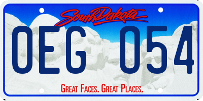 SD license plate 0EGO54