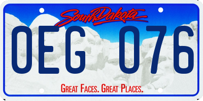 SD license plate 0EGO76