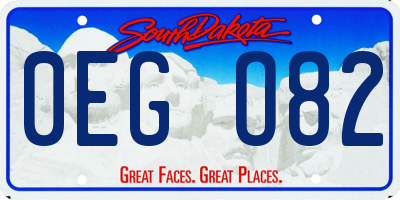 SD license plate 0EGO82