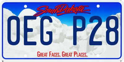 SD license plate 0EGP28