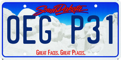 SD license plate 0EGP31