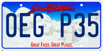 SD license plate 0EGP35