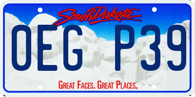 SD license plate 0EGP39