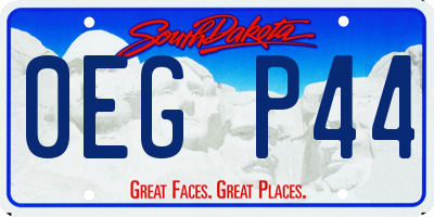 SD license plate 0EGP44