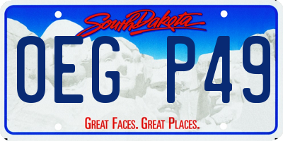 SD license plate 0EGP49