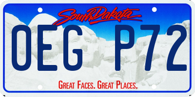 SD license plate 0EGP72