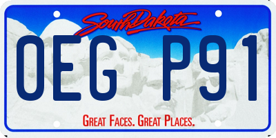 SD license plate 0EGP91