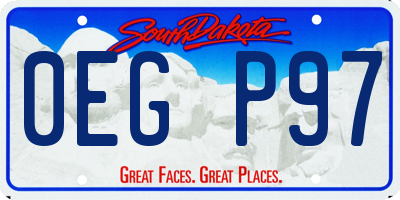 SD license plate 0EGP97