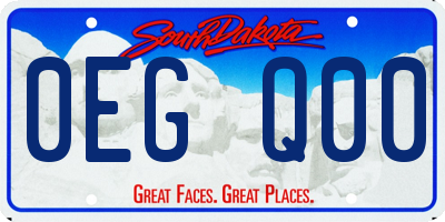 SD license plate 0EGQ00