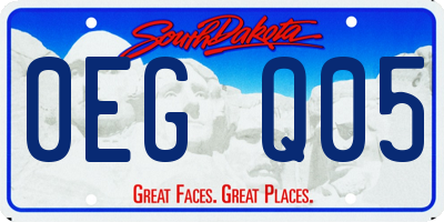 SD license plate 0EGQ05