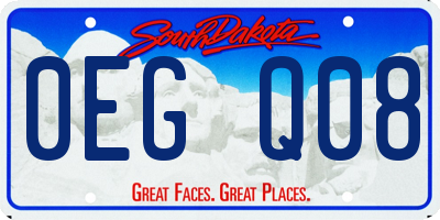 SD license plate 0EGQ08