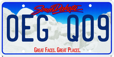 SD license plate 0EGQ09