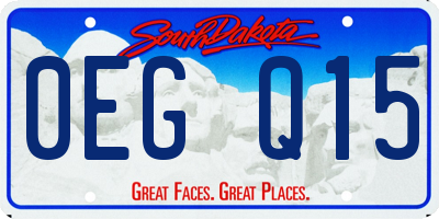 SD license plate 0EGQ15