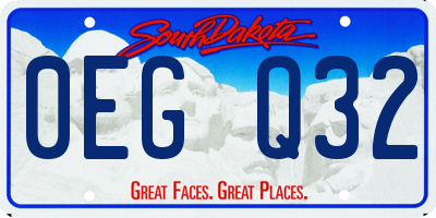 SD license plate 0EGQ32