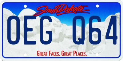 SD license plate 0EGQ64