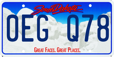 SD license plate 0EGQ78