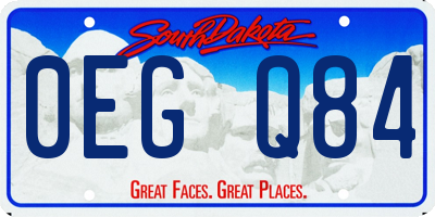 SD license plate 0EGQ84