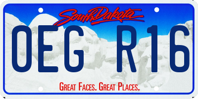SD license plate 0EGR16