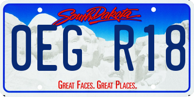SD license plate 0EGR18