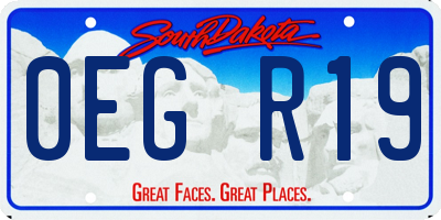SD license plate 0EGR19