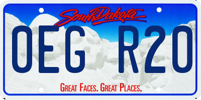 SD license plate 0EGR20