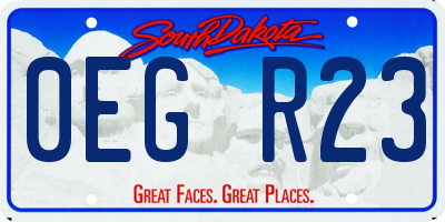 SD license plate 0EGR23