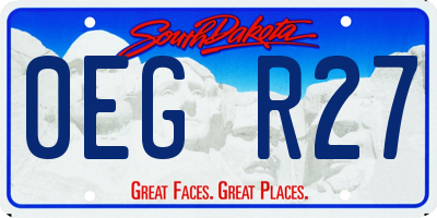 SD license plate 0EGR27