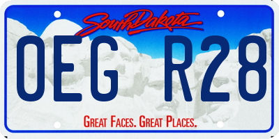 SD license plate 0EGR28