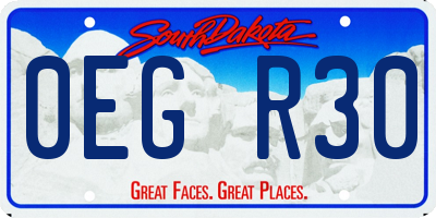 SD license plate 0EGR30